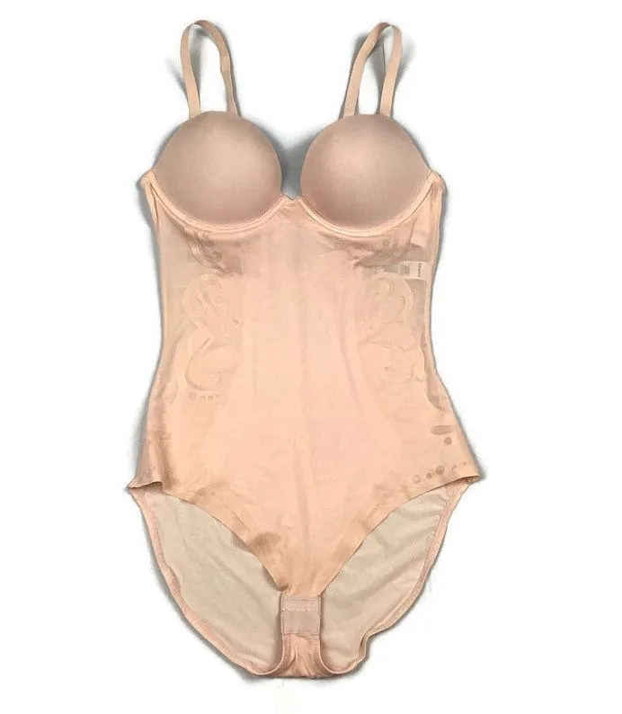 Spanx Haute Contour Deco Sweetheart Pink Panty Bodysuit Bodyshaper 34B