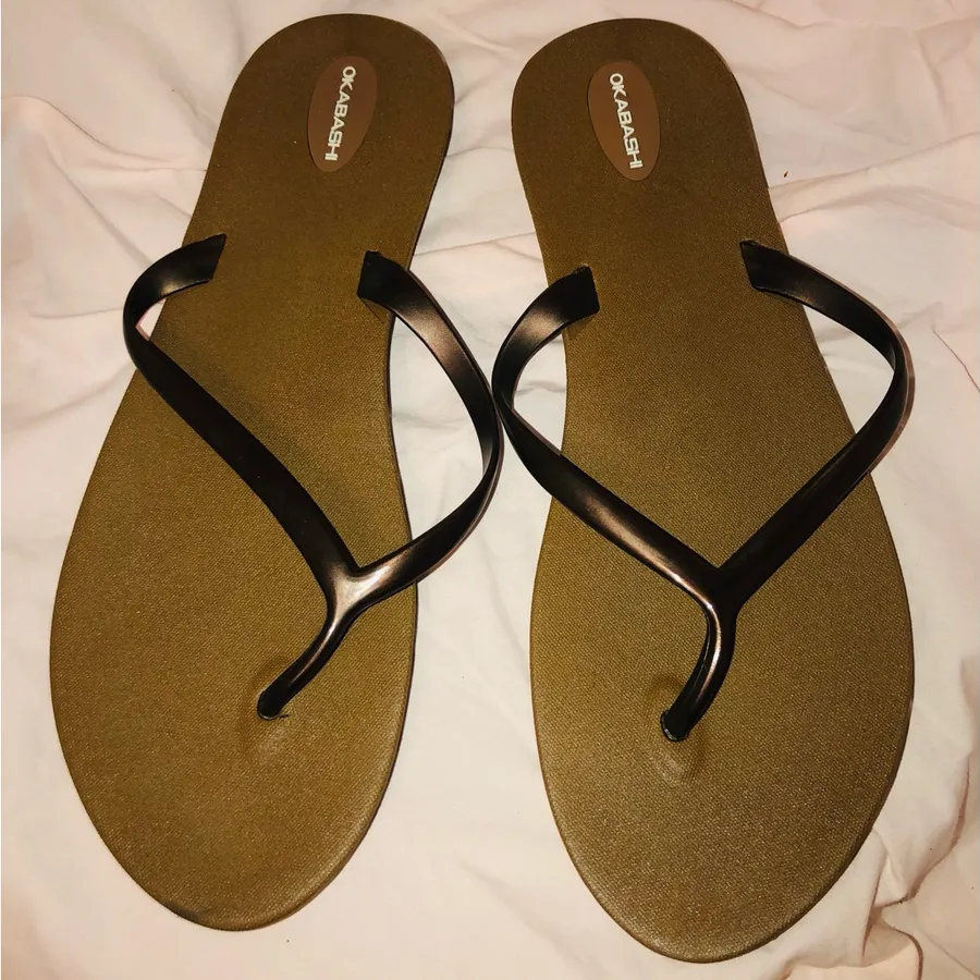 Okabashi Brown Flip Flops Women’s Size 10 made Eco-Conscious made USA Pre-owned