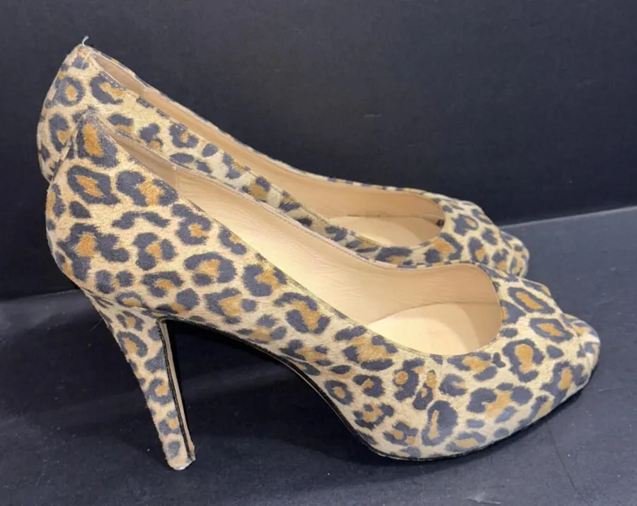 BUTTER Preppy Designer Y2K Style Cheetah Print Suede Pumps Sz 7