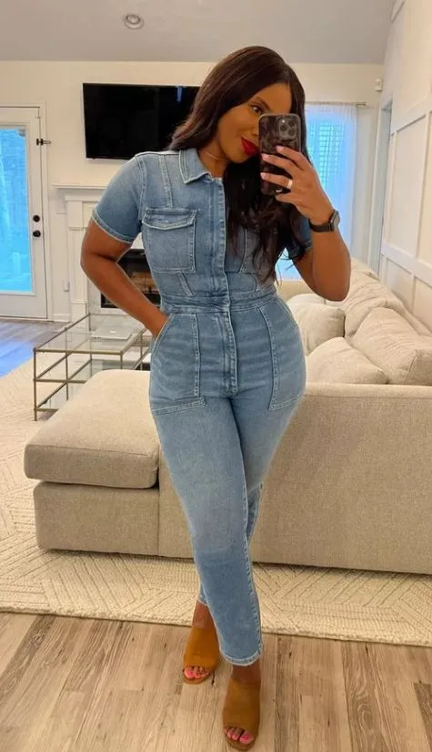 GOOD AMERICAN Fit for Success Jumpsuit in Blue274 Size 1 (Small)