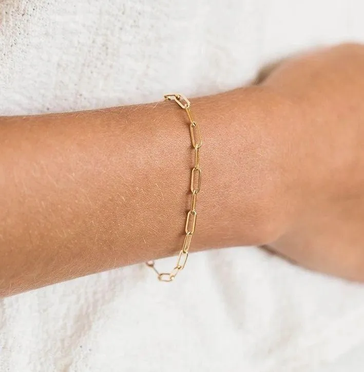 18k Gold Mini Link Bracelet