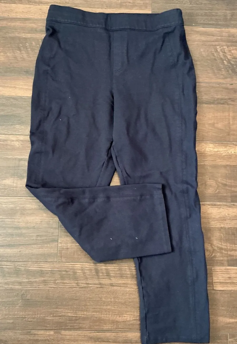 Spanx The Perfect Pant Slim Straight Leg Black High Rise Pull On XL Slimming