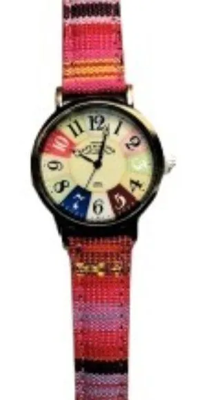 🆕 Boho Retro Hippie Analog Wristwatch Quartz Movement NWOT PIN24 Pink