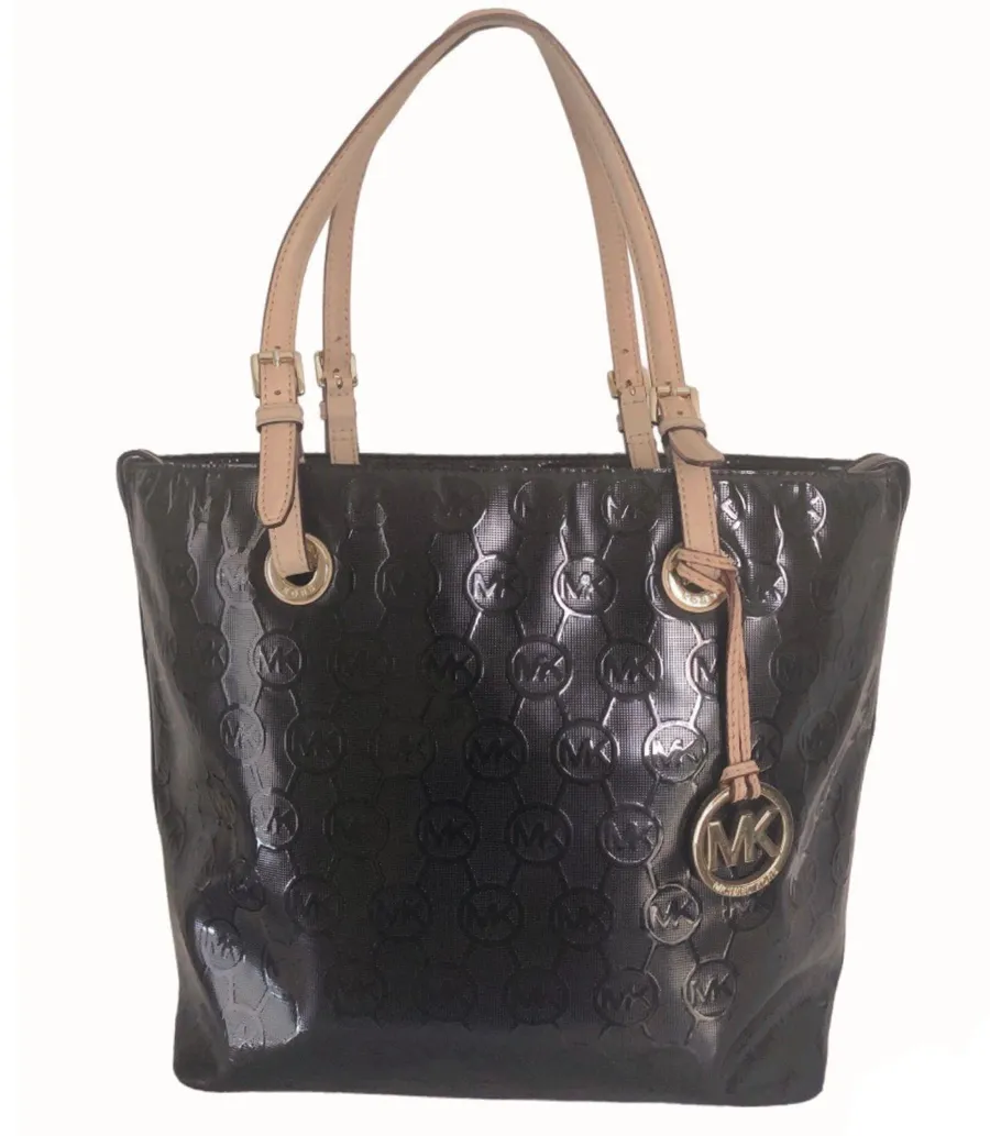 Black Patent Leather Tote