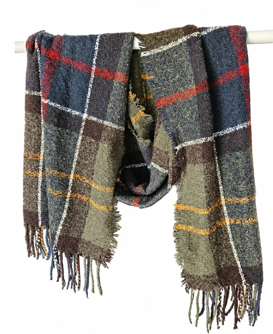 Barbour Ladies Tartan Boucle Scarf - Classic Tartan