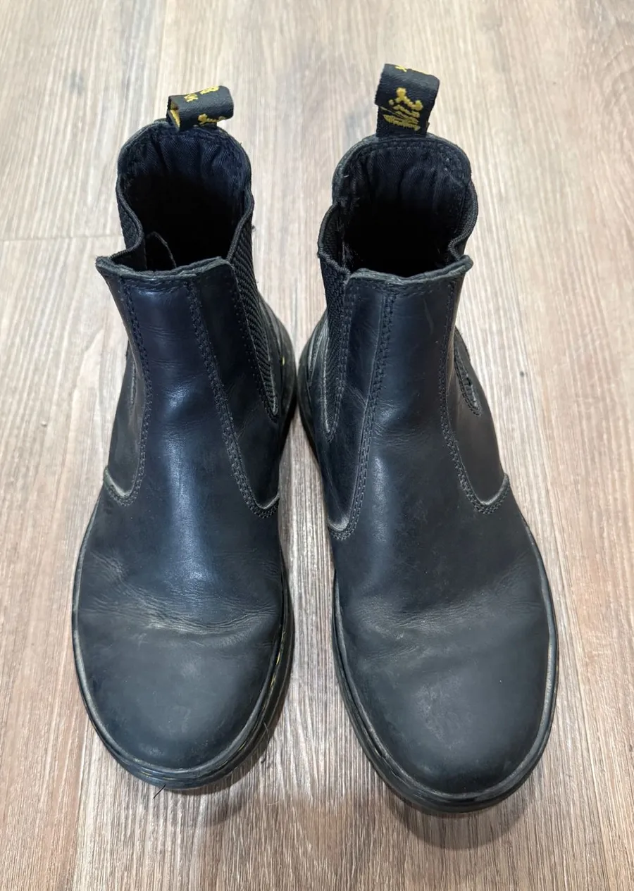 Dr Martens Embury Black Wyoming Leather Chelsea Boots Womens 5 AW004 KV06W