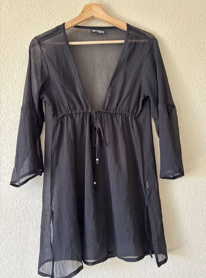 Paradise Sheer Black Tie