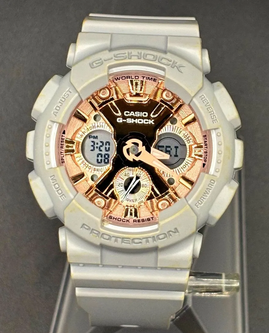 Casio G-Shock GMA-S120MF-8A Matte Gray Metallic Rose Gold Dial Women's Watch
