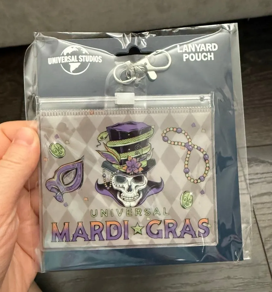 New Universal Studios Mardi Gras Lanyard Holder