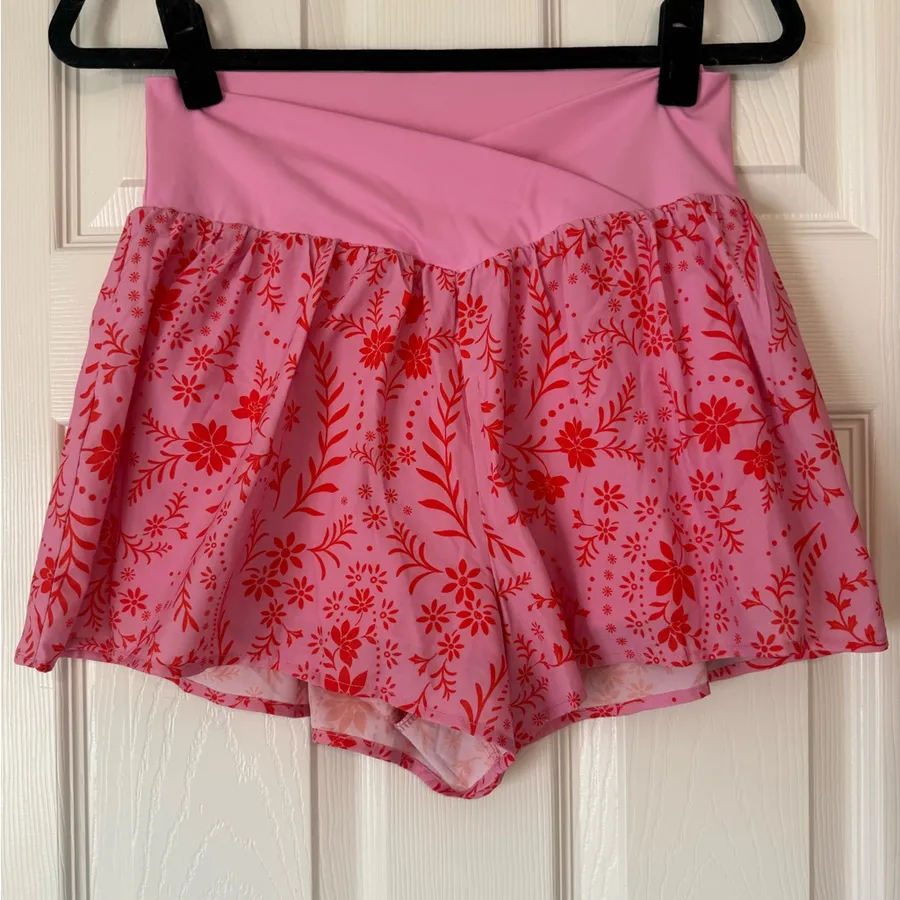As Revival Women athletic Skirt Large Pink Foral