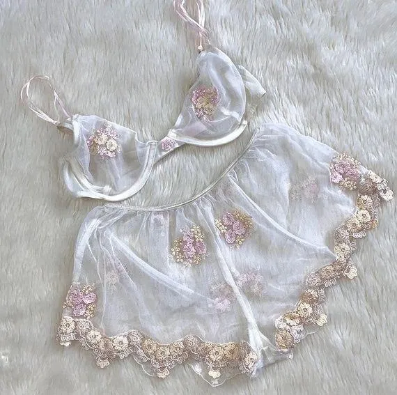 Vintage Victoria’s Secret Floral Lingerie Set