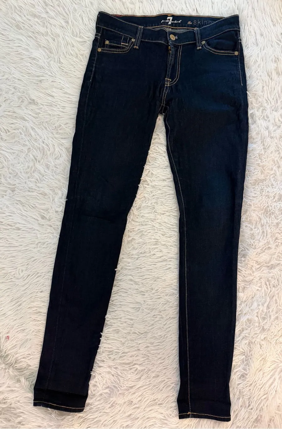 7 For All Mankind The Skinny Jeans Size 27 Dark Wash