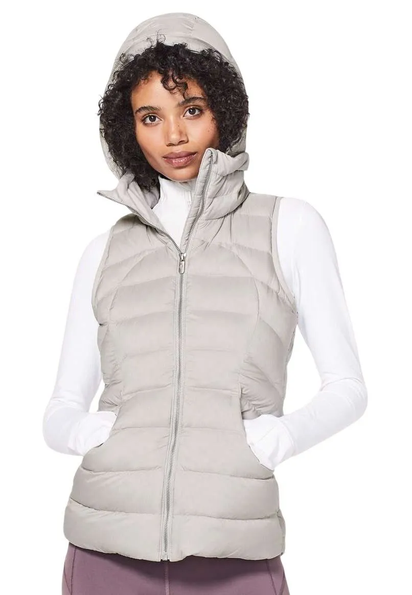 Lululemon Pack It Down Vest Chrome Grey Size 6 Goose Down Puffer Winter Ski