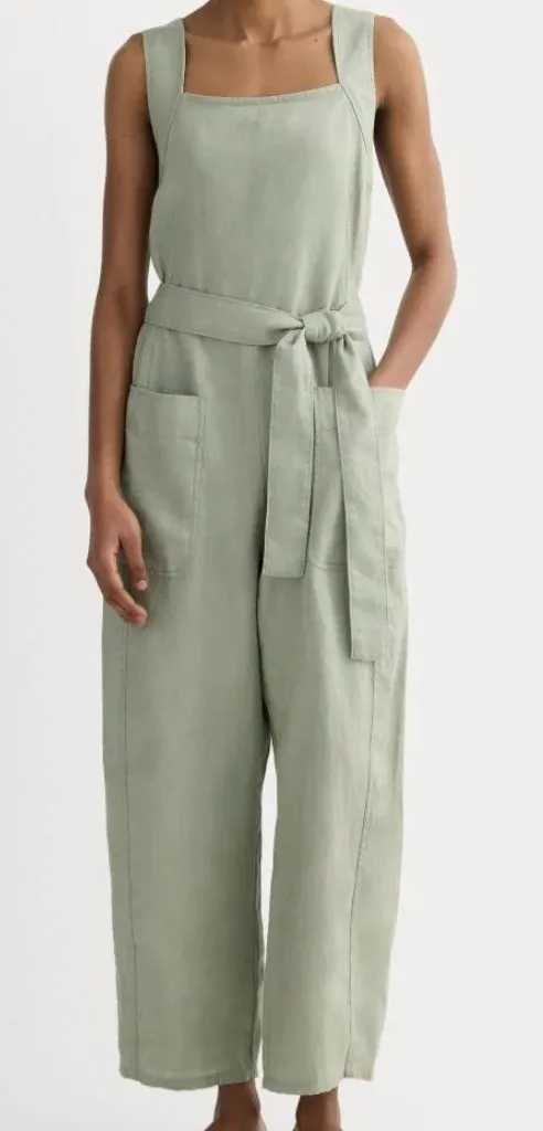 The Utility Coverall in Linen Seagrass Size 14
