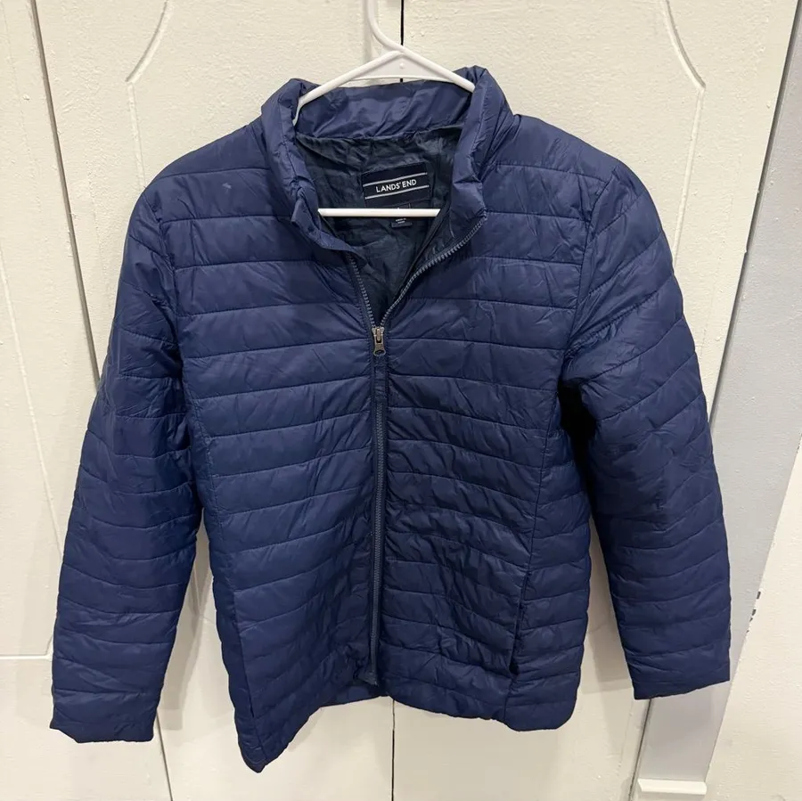 Land's End Blue Puffer Jacket