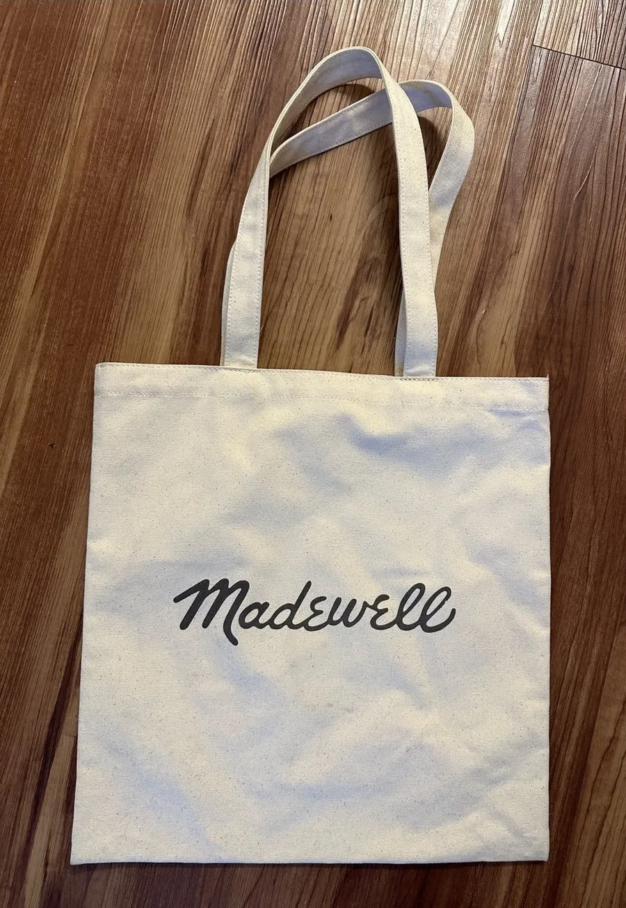 MADEWELL The Reusable Canvas Tote Bag: Good Days 100% Cotton
