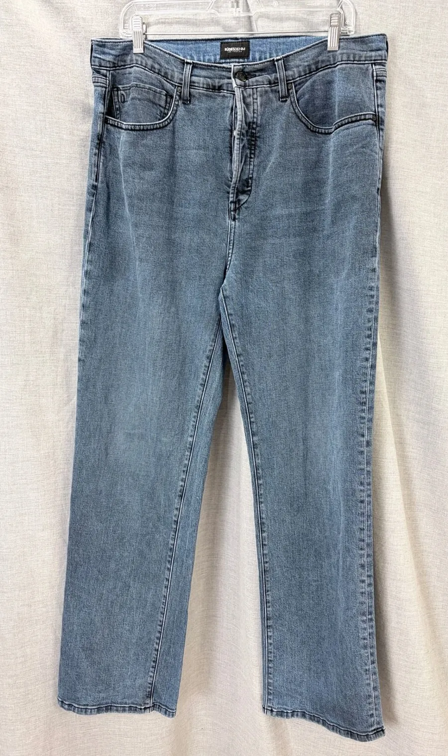 Rudes Denim Los Angeles Straight Leg Jeans Medium Wash Button Fly Size 32 USA Blue
