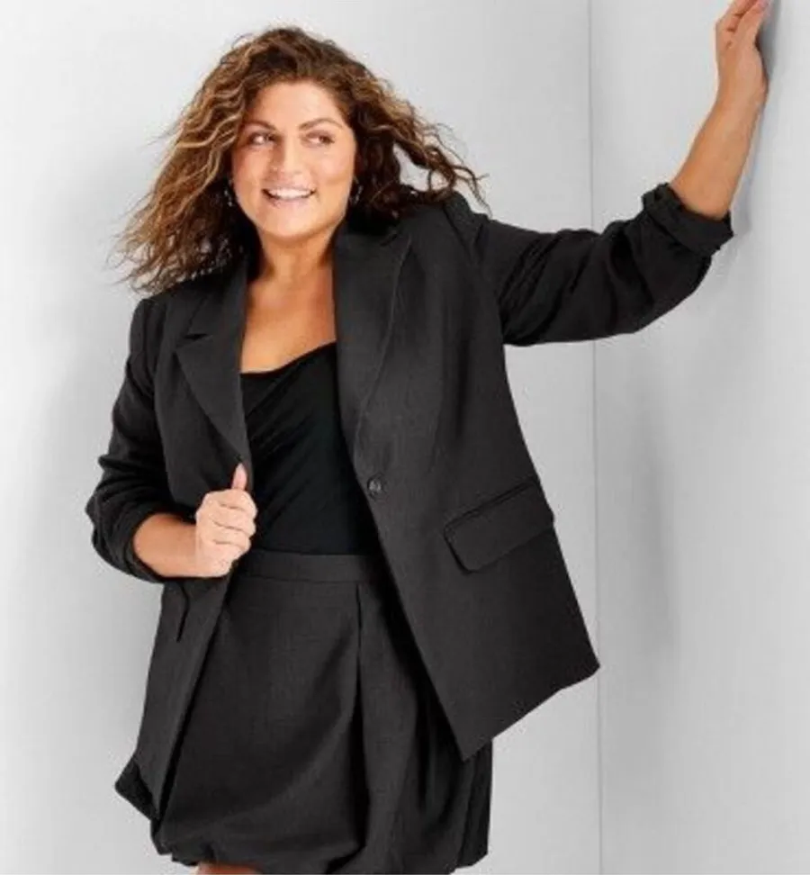 Future Collective Black Gray Blazer Jacket