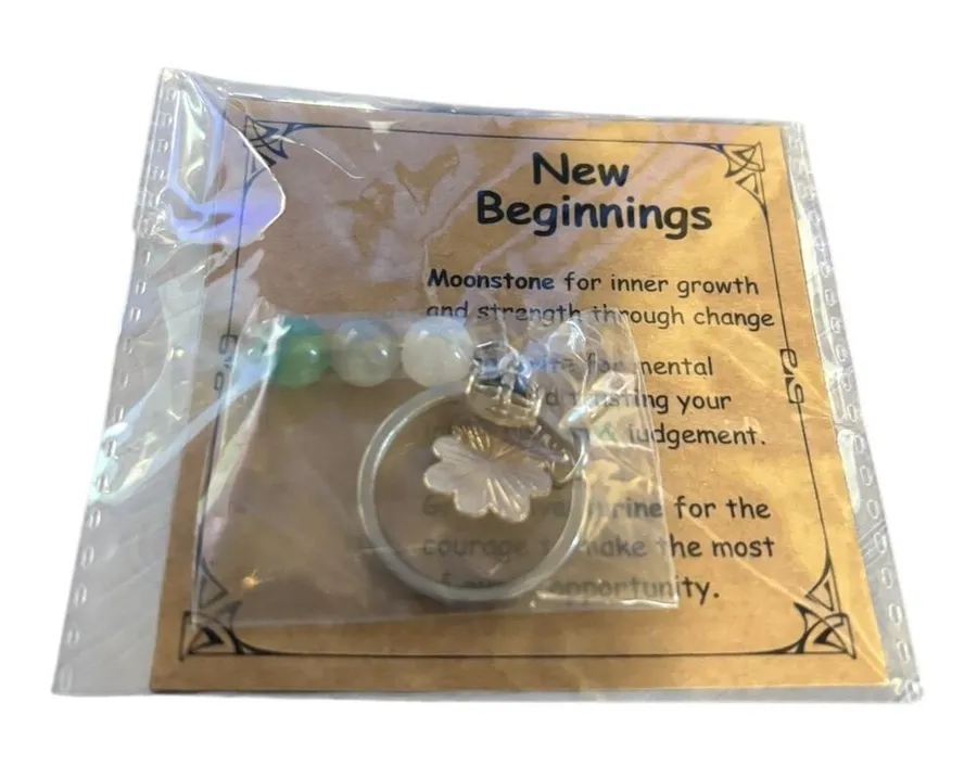 New Beginnings Keychain NWT Blue