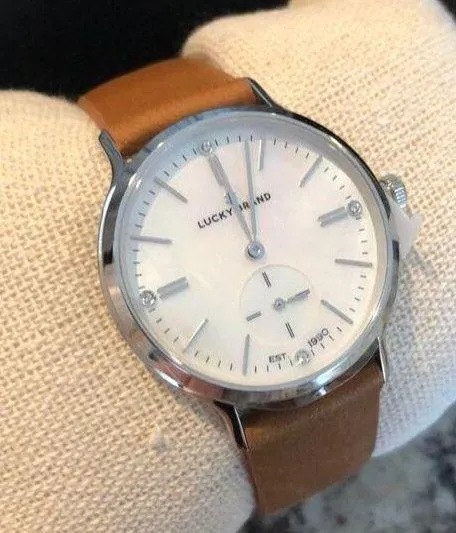 Lucky Brand Ventana Leather Mother of Pearl watch New with tags LW00156