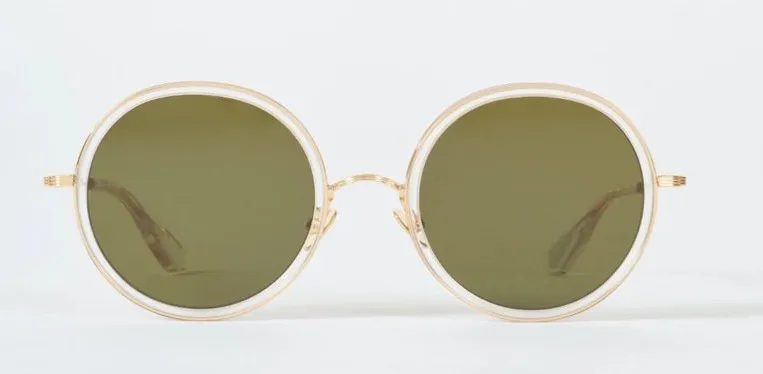 KREWE luisa crystal 24k polarized round sunglasses NEW
