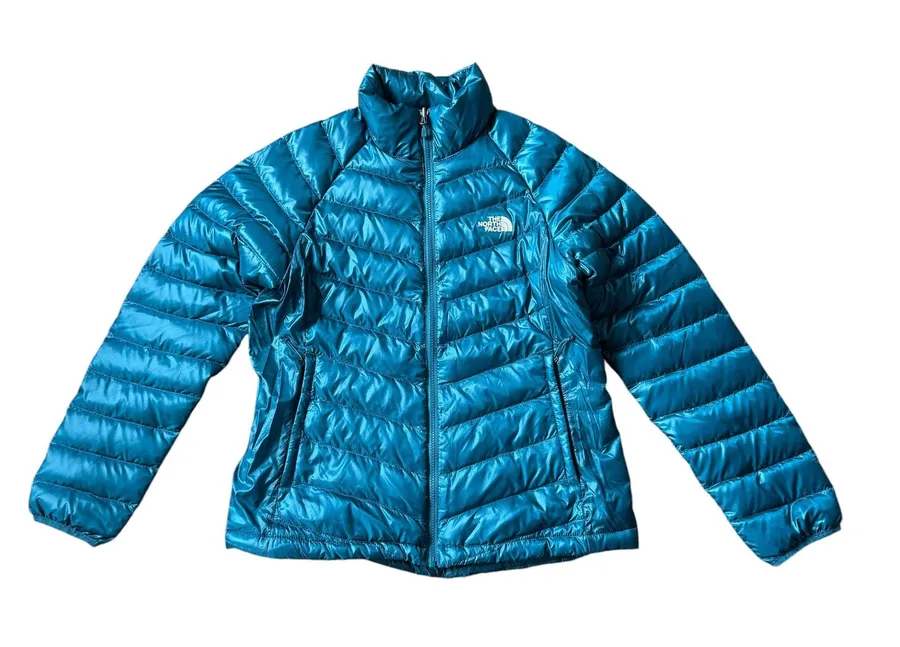 The North Face Down Puffer Coat Turquoise