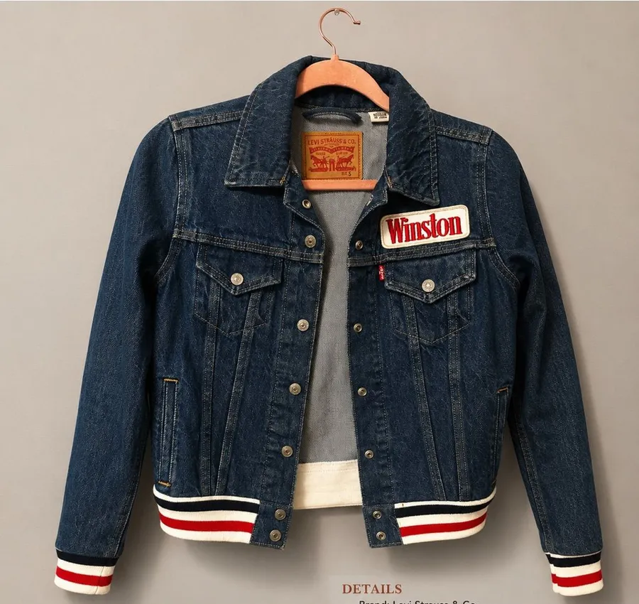 Vintage Levi’s Winston patch denim one of a kind jacket trucker western rodeo