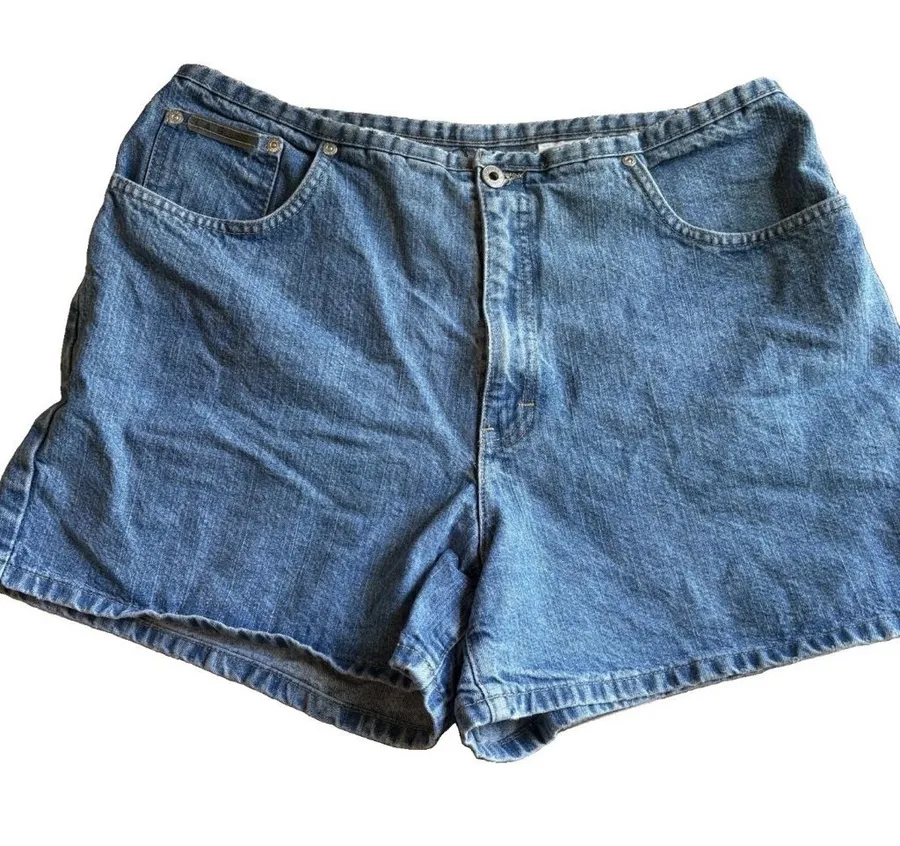LA Blues Shorts Women’s 14 Vintage 90s Y2K Blue Denim High Waist Mom Jean