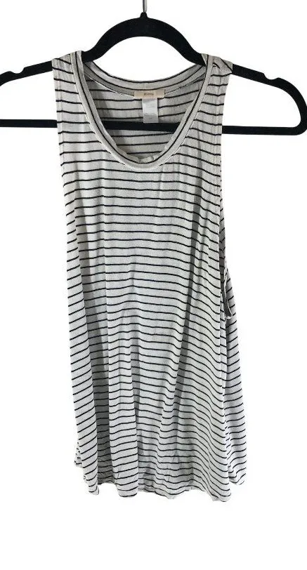 Eberjey Striped Tank Top S Lightweight Stretch Rayon Blend Casual