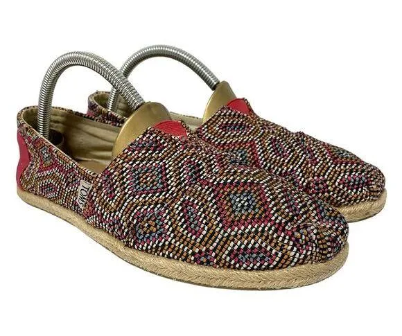 Toms Shoes Women's Size 8.5 woven design Tomsalparh Multicolor