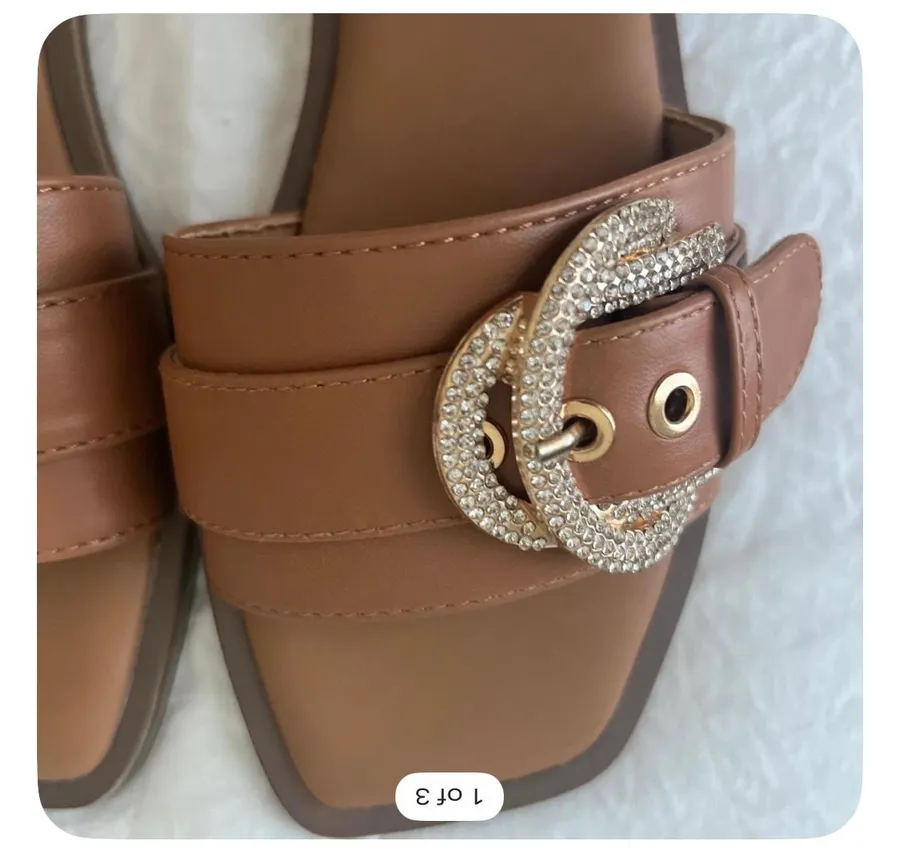 Bedazzled Buckle Sandals