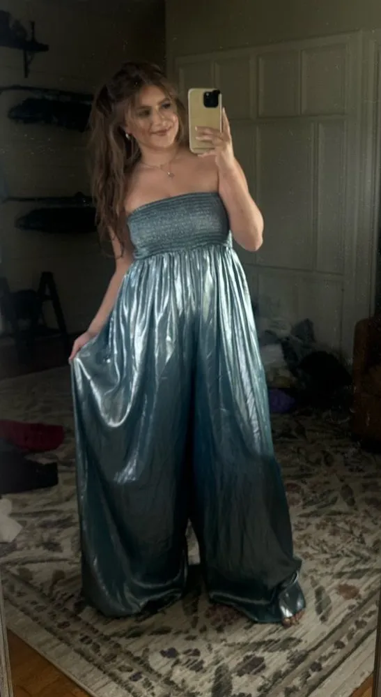 Free people Julie Metallic Jumpsuit