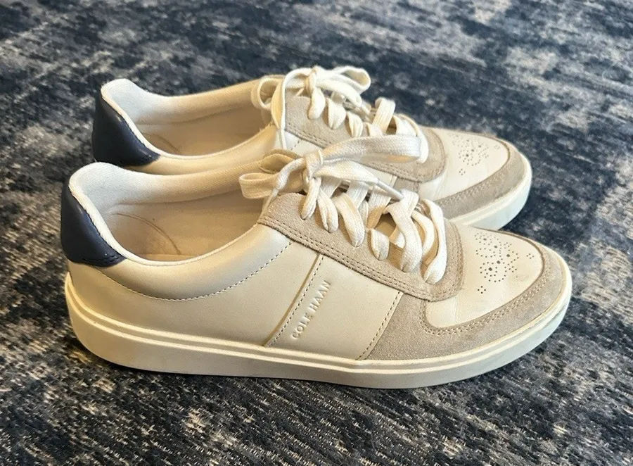 Cole Haan Women's Grand Crosscourt Della Sneakers Size 8.5B Leather & Suede