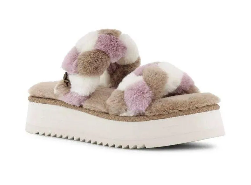 KOOLABURRA BY UGG | WOMENS YA-BABY SLIDE SANDAL SLIPPERS SIZE 8 FAUX FUR