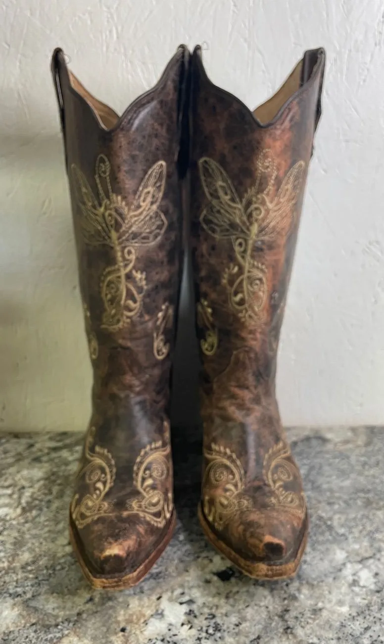 Circle G By Corral Women's Boots - Dragonfly Embroidery Size 6