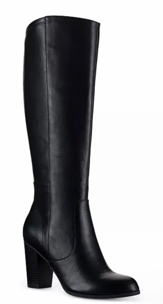 Style & Co Addyy Dress Zipper Boots in Smooth Black, Size 5.5, NEW in Box