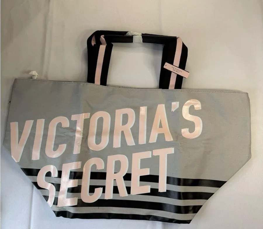 Victoria's Secret Pink and Gray Tote Bag with Chic Design