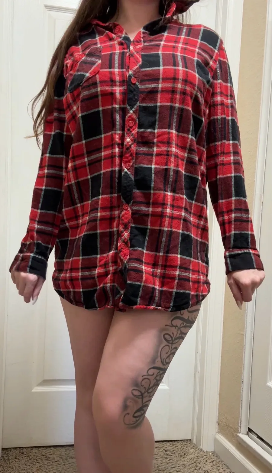 Sonoma Red Black Plaid Flannel Pj Shirt