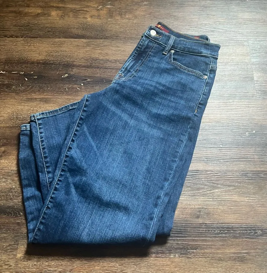 7 For All Mankind High Rise Blue Jeans
