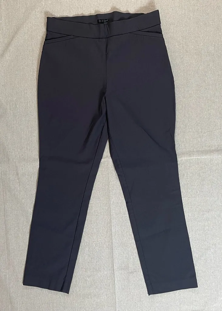 Worthington | Petite Gray Pull-On Skinny Dress Pants | 14P