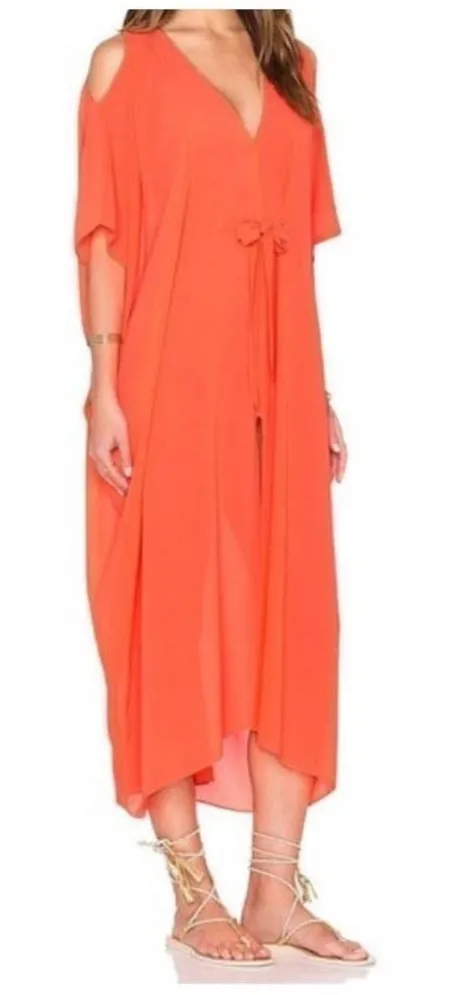 L'agent by Agent Provocateur Holly Kaftan Coverup Orange Size undefined