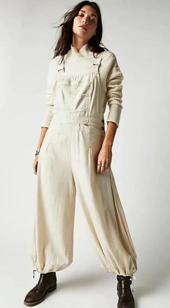 Free People Women’s Size M Follow The Sun Overalls In Morning Oak