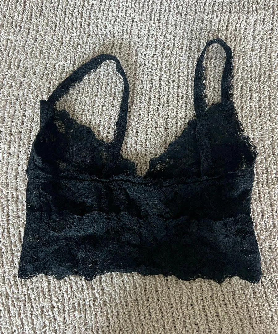 black lace bralette