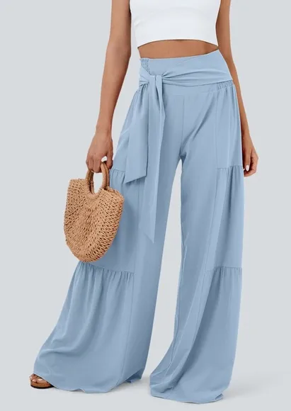 Halara Breezeful Flowy Wide Leg Pants Quick Dry High Waisted Blue M (8-10) NWT