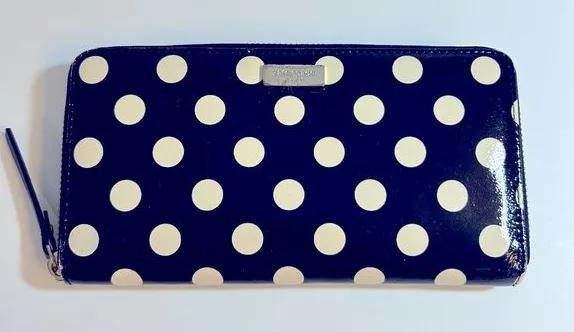 Kate Spade Neda Carlisle Street Polka Dot Zip Close Wallet