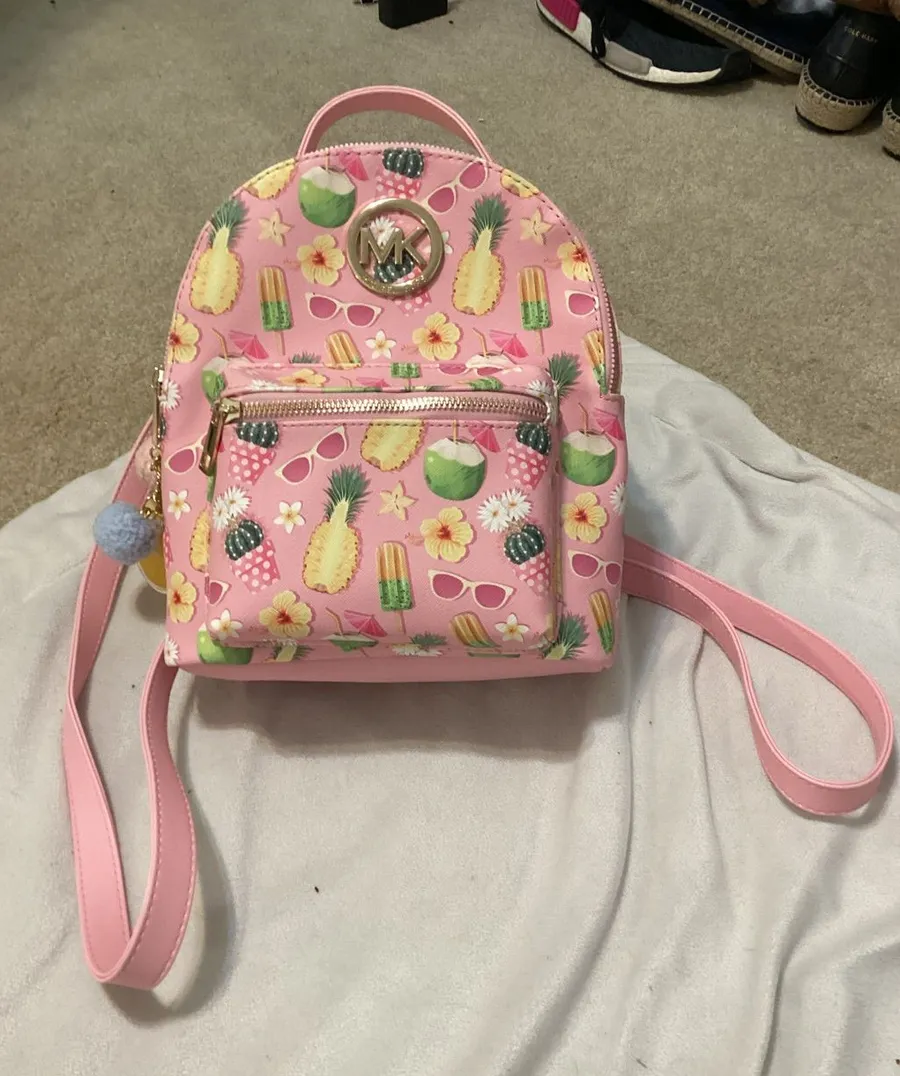 Michael Kors *NOT AUTHENTIC* Pink Tropical Print Mini Backpack