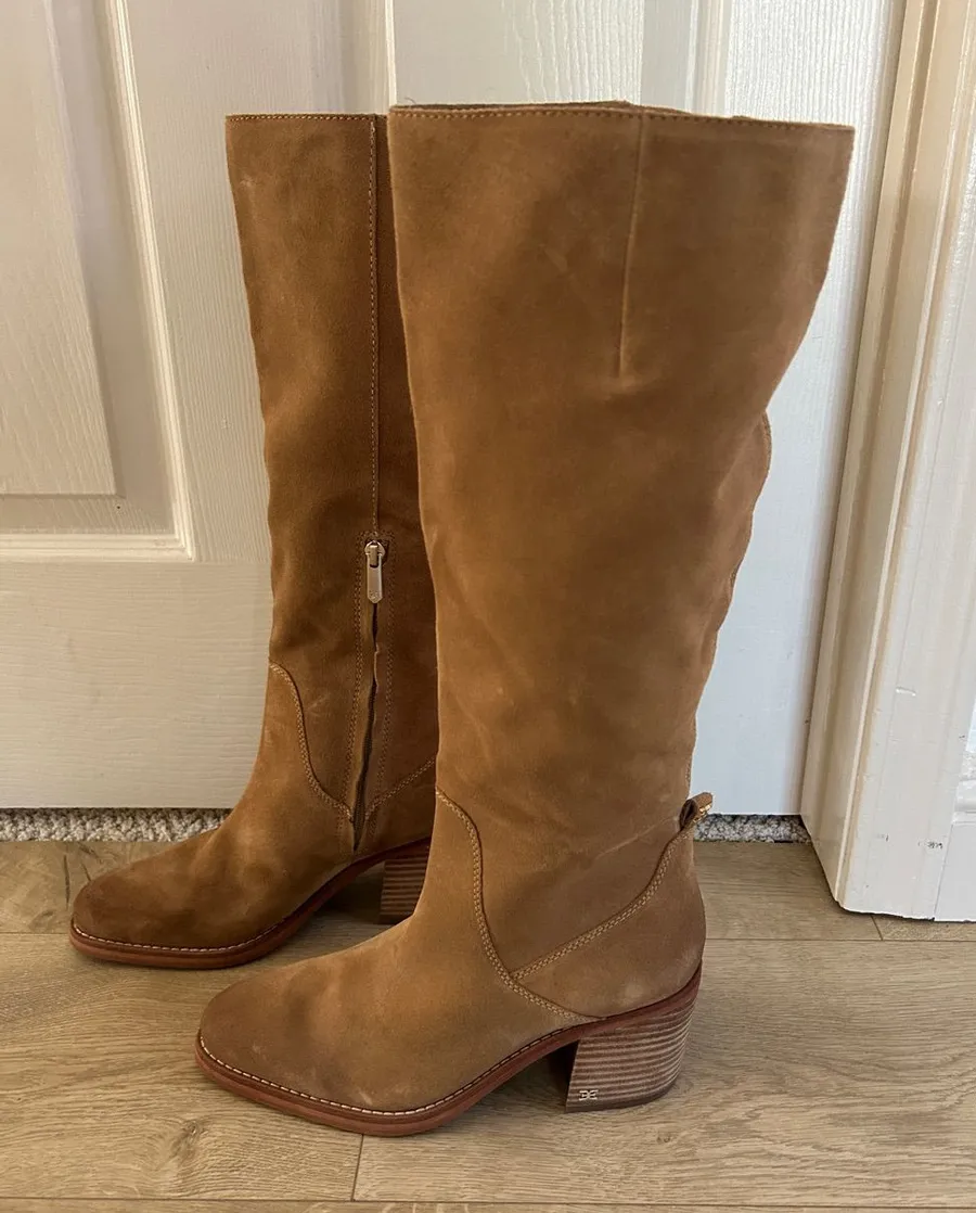 Sam Edelman Women's Soyer Knee High Boots, Tan, size 8.5, NWT No box