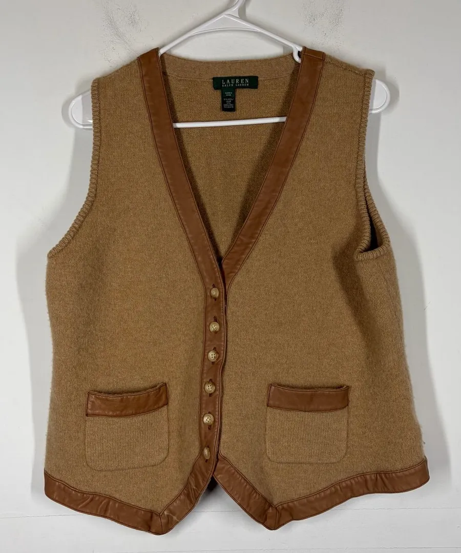 Lauren Ralph Lauren Wool Cashmere Vest SEE MEASUREMENTS