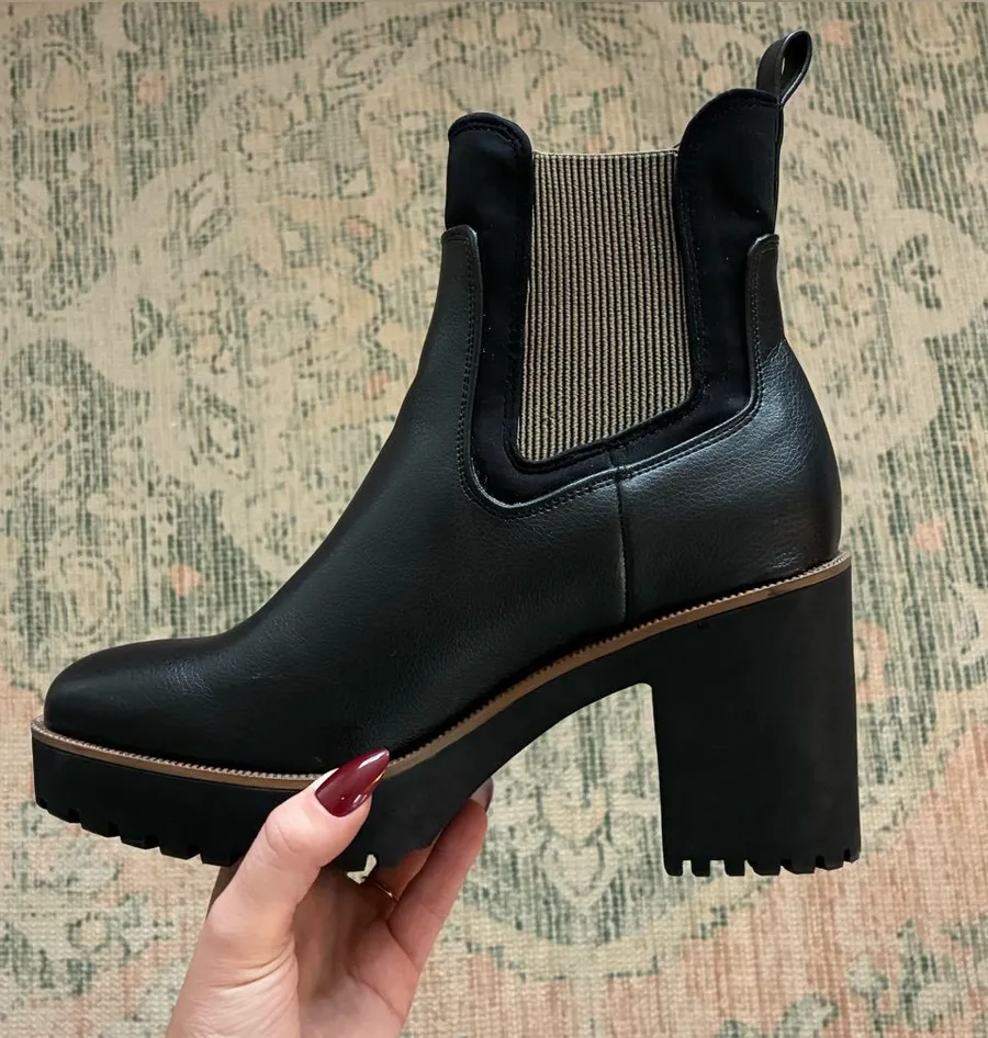 Chinese Laundry - “Good Day” Black Platform Ankle Boots