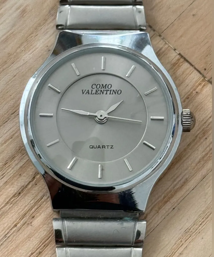 Como Valentino Luxury Ladies Watch Gray Dial Stainless Bracelet New Battery